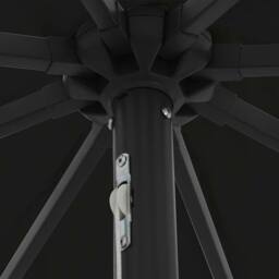 Berkfield Home Garden Umbrella with LED Lights √∏395x245 cm Black - Size: 395x245 cm - thumbnail 5