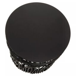 Orsina Versatile Design Round Rattan Table, Industrial Design Bedroom Table, Everyday Use Side Table For Lounge in Black - thumbnail 3