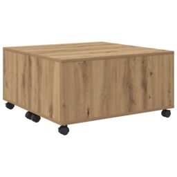 Berkfield Home Coffee Table Artisan oak 75 x 75 x 38 cm Engineered wood in Brown - thumbnail 8