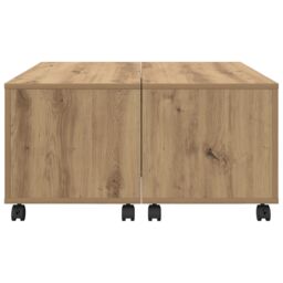 Berkfield Home Coffee Table Artisan oak 75 x 75 x 38 cm Engineered wood in Brown - thumbnail 7