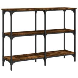 Berkfield Home Decorative Console Table Smoked Oak 100x29x75 cm Engineered Wood in Brown - Size: 100 x 29 x 75 cm - thumbnail 6