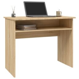 Berkfield Home Desk Sonoma Oak 90x50x74 cm Engineered Wood in Brown - Size: 90 x 50 x 74 cm - thumbnail 3