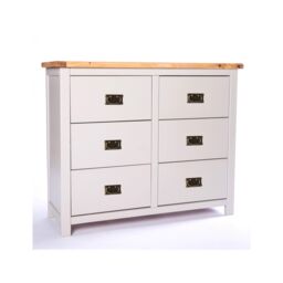 Cabinet Bits Argenta 6 Drawer Chest of Drawers Bras Drop Handle in Light Grey - thumbnail 2