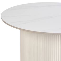 Wyld and Coco 70cm Round Coffee Table Light Beige Sintered Stone Top - thumbnail 3