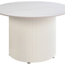Wyld and Coco 70cm Round Coffee Table Light Beige Sintered Stone Top - thumbnail 2