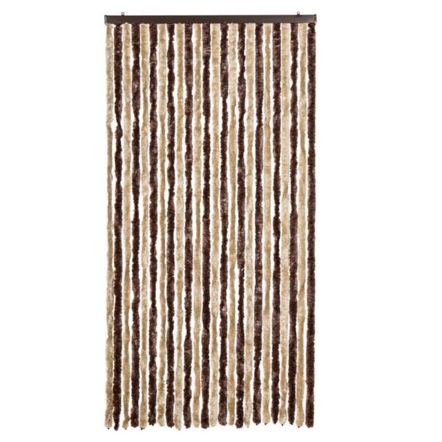 Berkfield Home Insect Curtain Beige & Light Brown 100x220 cm Chenille - image 1