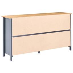 Wyld and Coco Nordic Sideboard Dark Blue 2-Door 3-Drawer Pine W150 x D40 x H80cm - thumbnail 5