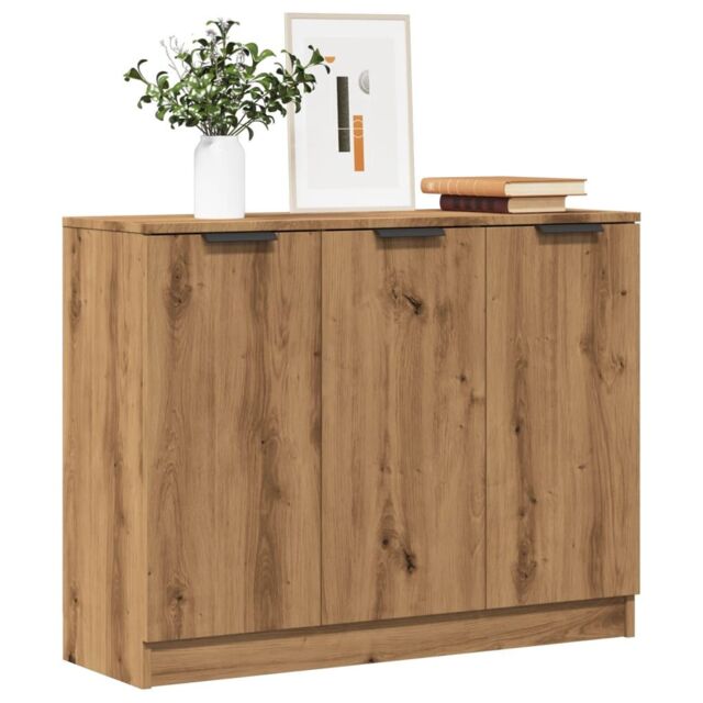 Berkfield Home Sideboard Artisan Oak 90.5x30x70 cm Engineered Wood in Brown - image 1