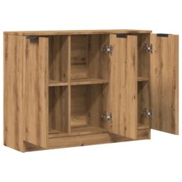 Berkfield Home Sideboard Artisan Oak 90.5x30x70 cm Engineered Wood in Brown - thumbnail 5