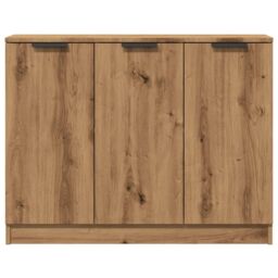 Berkfield Home Sideboard Artisan Oak 90.5x30x70 cm Engineered Wood in Brown - thumbnail 4