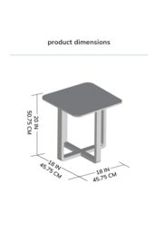 MH London Side Table Square End Table with Four Legs for Living Room & Bedroom - Duchie in Walnut - thumbnail 5