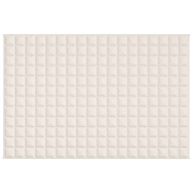 Berkfield Home Soft Weighted Blanket Light Cream 120x180 cm 9 kg Fabric - image 1