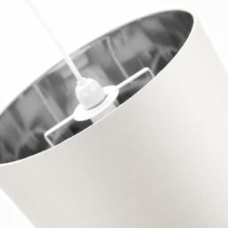 Happy Homewares Contemporary Cotton Lamp/Light Shade with Shiny Paper Inner in White - Size: 8 inches - thumbnail 3