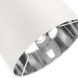 Happy Homewares Contemporary Cotton Lamp/Light Shade with Shiny Paper Inner in White - Size: 8 inches - thumbnail 2