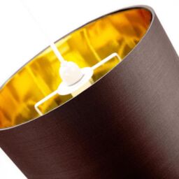 Happy Homewares Contemporary Cotton Lamp/Light Shade with Shiny Paper Inner in White - Size: 8 inches - thumbnail 4