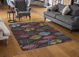 Benjamin Tate Design Prints Of Autumn Leaves Rug in Natural - Size: Large - thumbnail 2