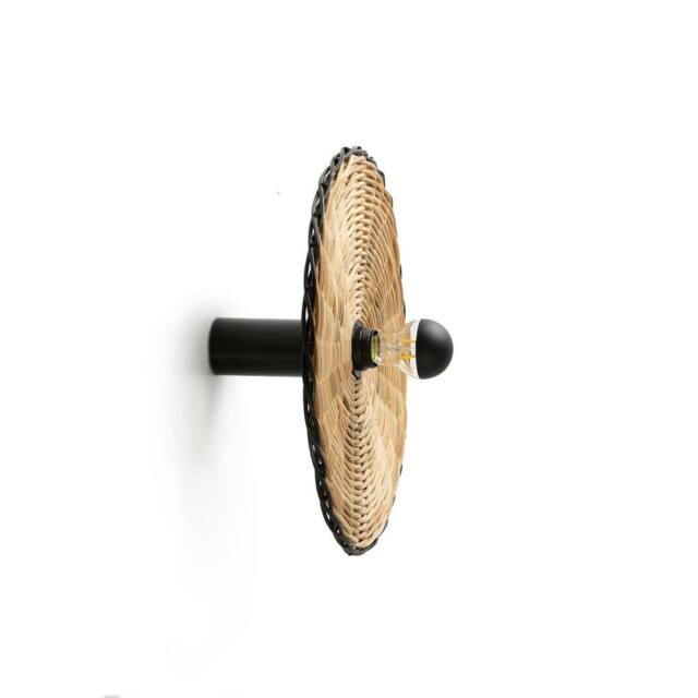 Netlighting Costas 400 H140 Black Rattan Wall Ceiling Lamp - image 1