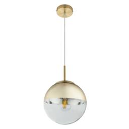 Netlighting Varus 20cm Globe Pendant Gold Colors Transparent Glass Shade 1x E27 - thumbnail 2