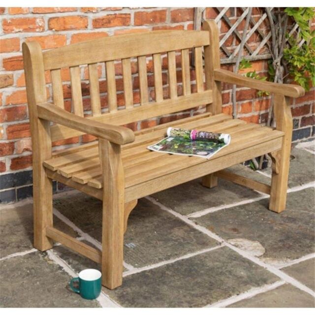 Cheshire 2 Seater Heavy Duty Wooden Bench in Light Oak - image 1