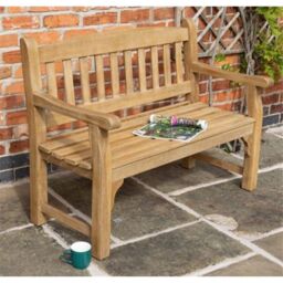 Cheshire 2 Seater Heavy Duty Wooden Bench in Light Oak - thumbnail 1