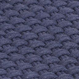 Berkfield Home Rug Rectangular Navy Blue 180x250 cm Cotton - Size: 100 cm diameter - thumbnail 5
