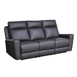 Aspire Rivington Real Leather Power Recliner 3 Seater Sofa with USB Charging in Charcoal - thumbnail 3