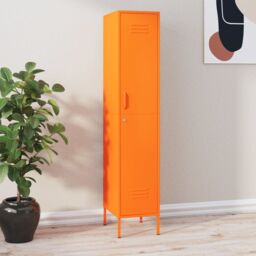 Berkfield Home Locker Cabinet Orange 35x46x180 cm Steel - Size: 35 x 46 x 180 cm - thumbnail 1
