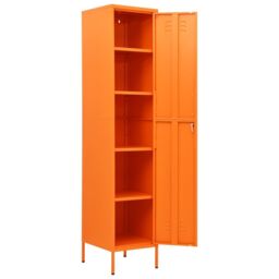 Berkfield Home Locker Cabinet Orange 35x46x180 cm Steel - Size: 35 x 46 x 180 cm - thumbnail 6