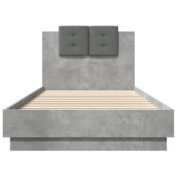 Berkfield Home Bed Frame with LED without Mattress Concrete Grey 100x200 cm - thumbnail 6