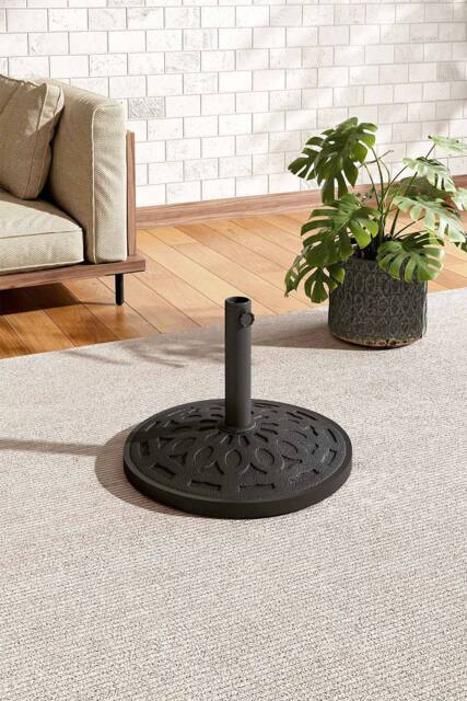 Living and Home Resin Umbrella Base Heavy Duty Outdoor Parasol Stand in Black - image 1