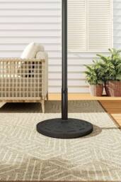 Living and Home Resin Umbrella Base Heavy Duty Outdoor Parasol Stand in Black - thumbnail 2