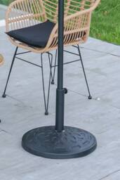 Living and Home Resin Umbrella Base Heavy Duty Outdoor Parasol Stand in Black - thumbnail 3