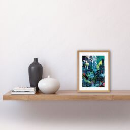 "Artery8 Wall Art Print Singapore Forest Cityscape Modern Bold Landscape Artwork Framed 9X7 Inch in Beige - Size: W7"" x H9""" - thumbnail 2