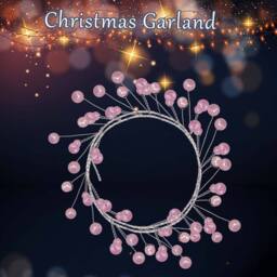 VFM e-Store Christmas Pearl Garland Decoration 100cm x 3cm Pink X 1 - Size: 100 cm x 3 cm - thumbnail 3