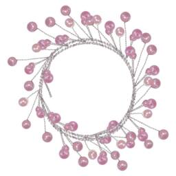 VFM e-Store Christmas Pearl Garland Decoration 100cm x 3cm Pink X 1 - Size: 100 cm x 3 cm