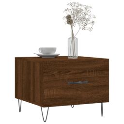 Berkfield Home Coffee Table Brown Oak 50x50x40 cm Engineered Wood - Size: 50 x 50 x 40 cm - thumbnail 3