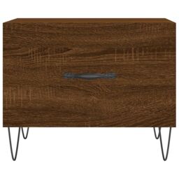Berkfield Home Coffee Table Brown Oak 50x50x40 cm Engineered Wood - Size: 50 x 50 x 40 cm - thumbnail 5