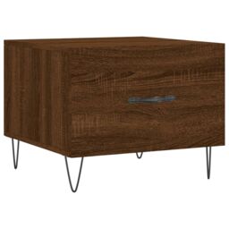 Berkfield Home Coffee Table Brown Oak 50x50x40 cm Engineered Wood - Size: 50 x 50 x 40 cm - thumbnail 2