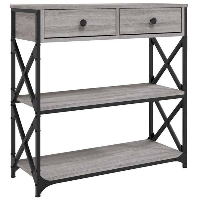 Berkfield Home Console Table Grey Sonoma 75x28x75 cm Engineered Wood - Size: 75 x 28 x 75 cm - image 1