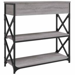 Berkfield Home Console Table Grey Sonoma 75x28x75 cm Engineered Wood - Size: 75 x 28 x 75 cm - thumbnail 8