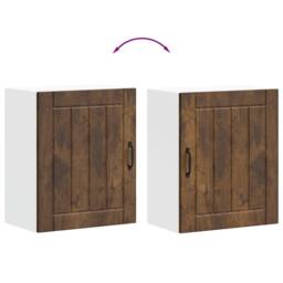 Berkfield Home Kitchen Wall Cabinet Lucca Smoked Oak Engineered Wood in Brown - thumbnail 9