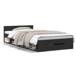 Berkfield Home Bed Frame with Drawer without Mattress Black 90x190 cm Single - thumbnail 1