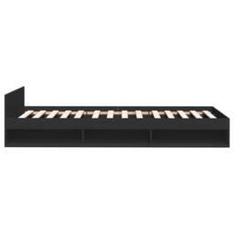 Berkfield Home Bed Frame with Drawer without Mattress Black 90x190 cm Single - thumbnail 5