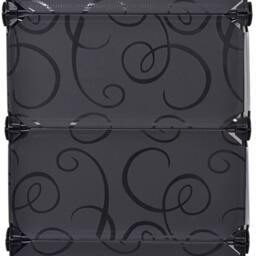 Berkfield Home Interlocking Shoe Organiser with 10 Compartments Black - thumbnail 4