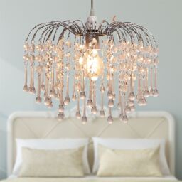 First Choice Lighting Skye - Cascading Jewelled Pendant Shade in Clear - thumbnail 4