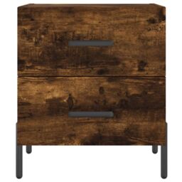 Berkfield Home Bedside Cabinet Smoked Oak 40x35x47.5 cm Engineered Wood in Brown - thumbnail 6