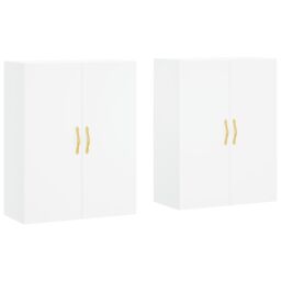 Berkfield Home Wall Mounted Cabinets 2 pcs White 69.5x34x90 cm - thumbnail 2
