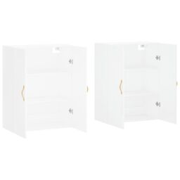 Berkfield Home Wall Mounted Cabinets 2 pcs White 69.5x34x90 cm - thumbnail 4
