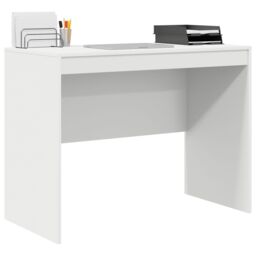 Berkfield Home Writing Desk White Particle board 100 x 50 x 76 cm Storage - thumbnail 3