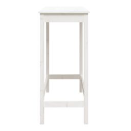 Berkfield Home Bar Table White 100x50x110 cm Solid Wood Pine - Size: 100 x 50 x 110 cm - thumbnail 6